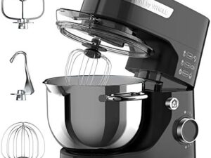 Electric Stand Mixer, 7.4 QT Stand Mixer for Kitchen, 6-Speed Tilt-Head  Food Mixer, Kitchen Electric Standing Mixer with Dough Hook Wire Whip  Beater, Professional Cake Mixer Machine, Silver, A5001 - Walmart.com