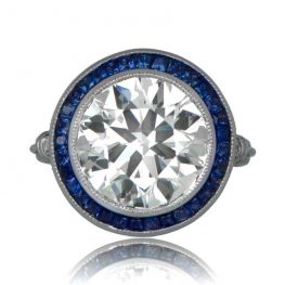 Large Sapphire Halo ring