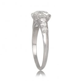 Art Deco Diamond Ring Side View Fairhope Ring 13131