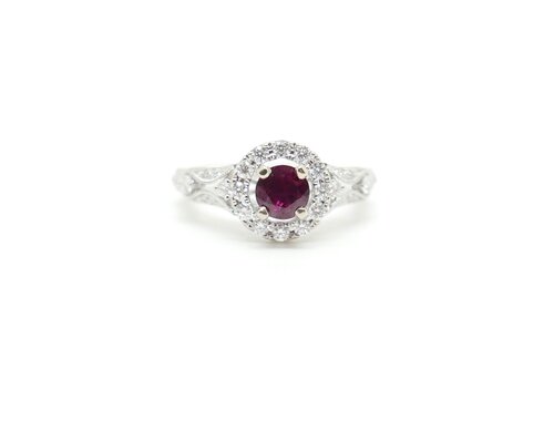 Ruby & Diamond Ring in 14ct Gold
