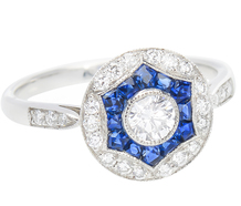 Auspicious Number - Diamond Sapphire Ring