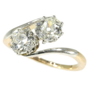 Antique Belle Epoque Two Stone Diamond Ring