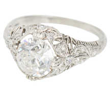Diamond Engagement Ring - 1.64 Carat Center GIA 