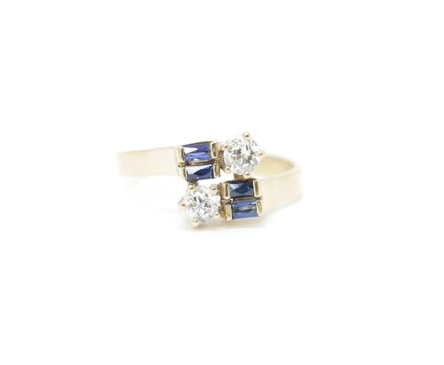 Sapphire & Diamond Ring in 18ct Gold