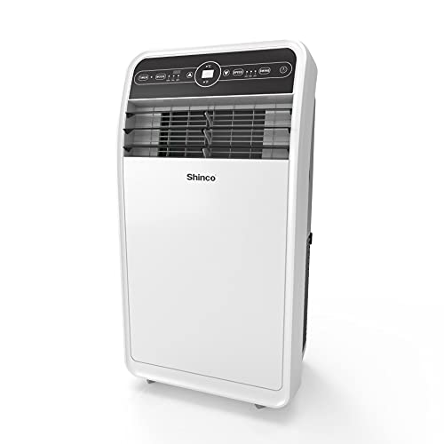 Shinco 10,000 BTU Portable Air Conditioners with Built-in Dehumidifier Function, Fan Mode, Quiet AC Unit Cools Rooms to 300 sq.ft, LED Display, Remote Control, Complete Window Mount Exhaust Kit