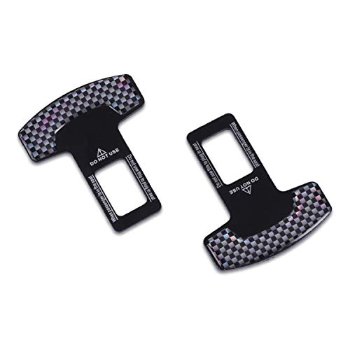 JUSTTOP 2-Pack Car Metal Tongue, Universal for Most Vehicle-Black and White Plaid