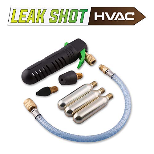 Leak Saver - Leak Shot HVAC - Leak Sealant Injector and Condensate Line Blaster - Non-Contaminating CO2 Cartridges - for A/C and Mini Splits - Systems Up to 5 Tons