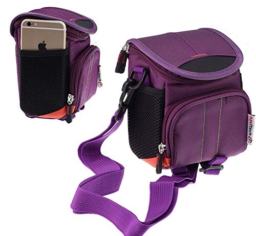 Navitech Purple Portable Camera Shoulder Bag Compatible with The Kodak PIXPRO AZ528 Astro Zoom Bridge Camera