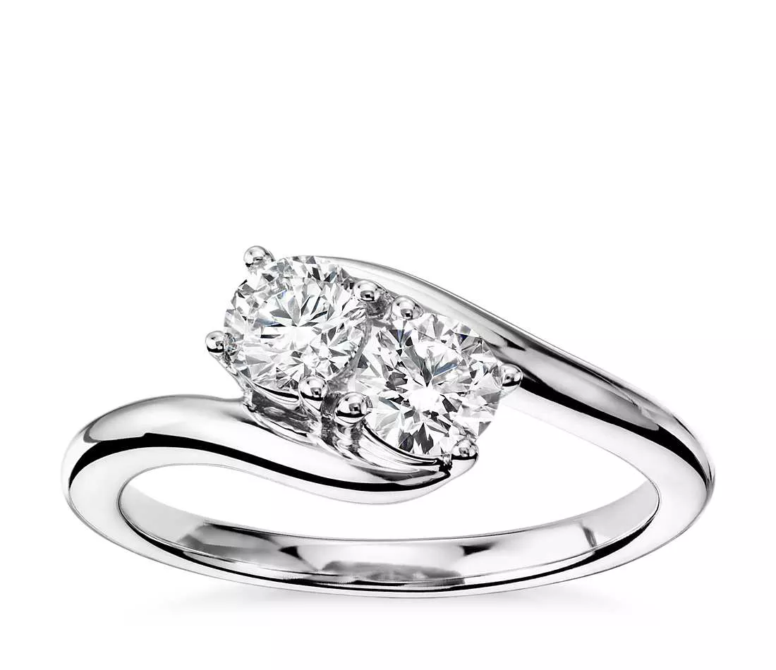 Blue Nile Two-Stone Solitaire Diamond Ring
