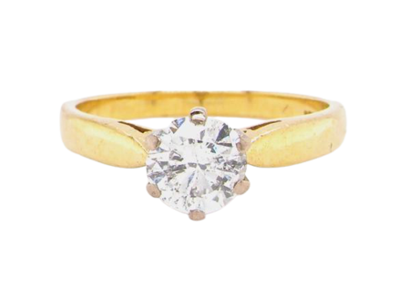 A 3/4 carat single stone diamond ring