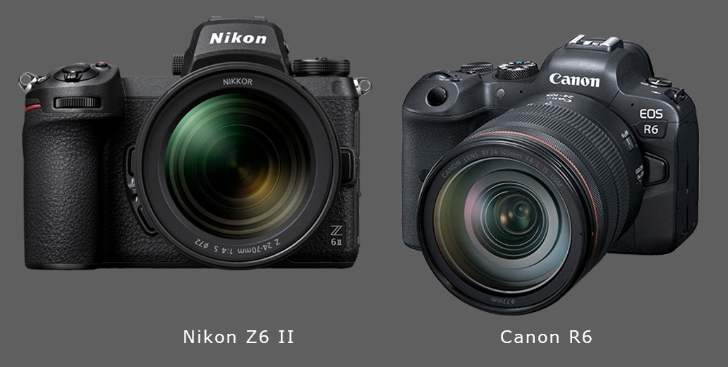 Canon EOS R and Nikon Z6II Cameras