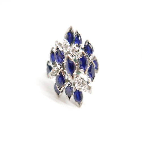 Unusual Sapphire & Diamond Ring