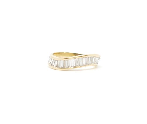 Half Eternity Ring with Baguette Diamonds in 18ct Gold