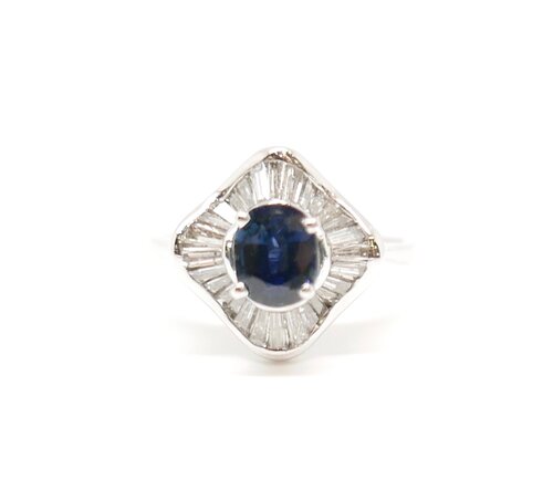 Sapphire & Diamond Ring in 14ct Gold