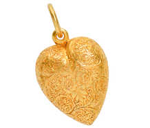 Victorian Gold Fancy Engraved Heart Locket