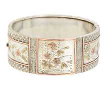 Garden of Delights - Victorian Silver Bangle Bracelet