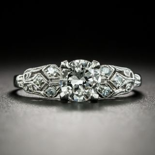 Art Deco .65 Carat Diamond Engagement Ring - 3