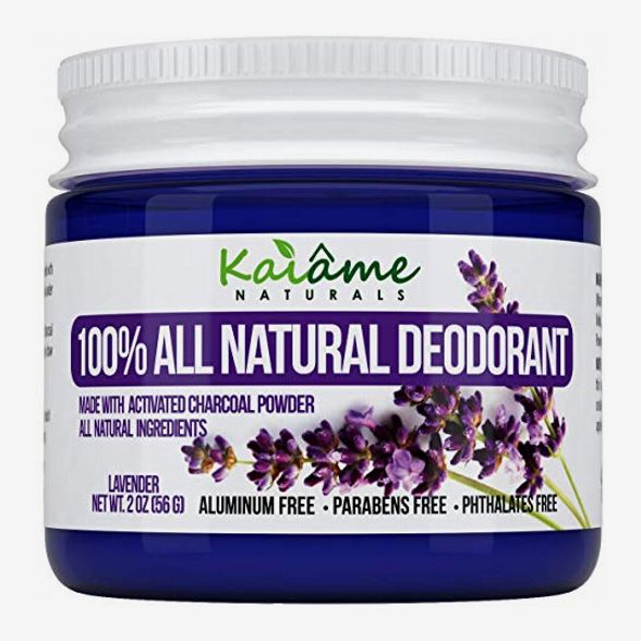 Kaiame Naturals Best Natural Deodorant (Lavender) with Activated Charcoal Powder