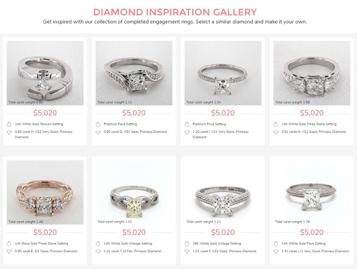 design inspiration ring ideas with princess cut diamonds