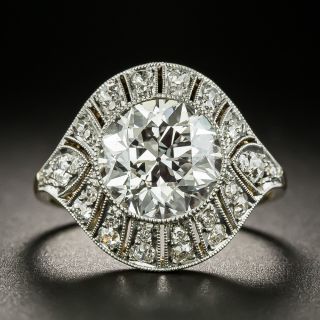 Edwardian/Deco 2.90 Carat Diamond Engagement Ring - GIA G VS1 - 3