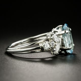 Estate Aquamarine and Diamond Ring