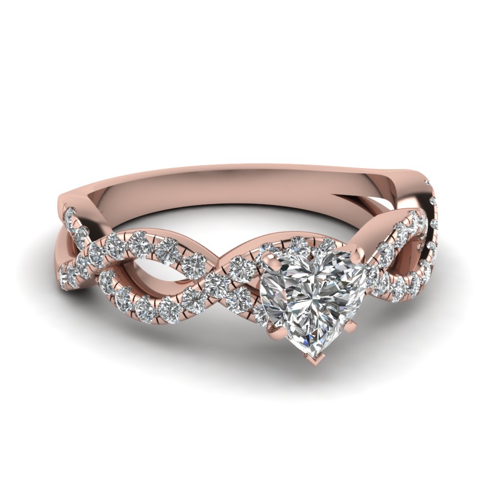 Heart Shaped Infinity Engagement Ring