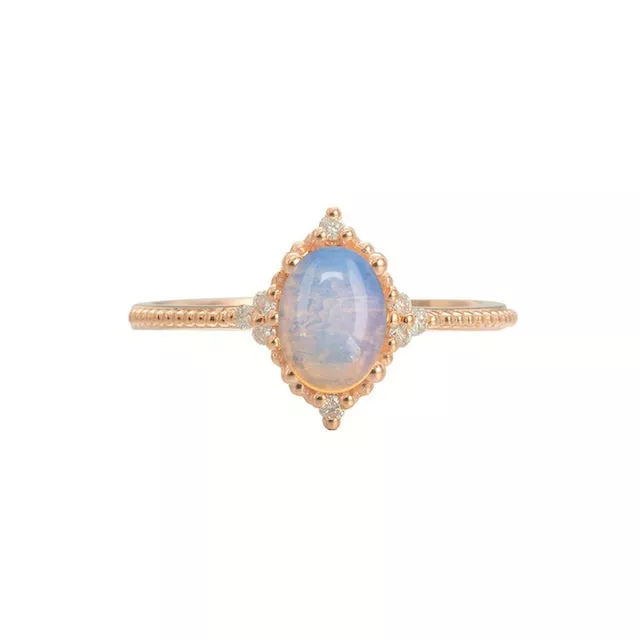Opal Wedding Rings Diamond Opal Engagement Ring 