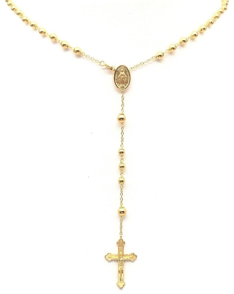 18k gold rosary necklace for mens